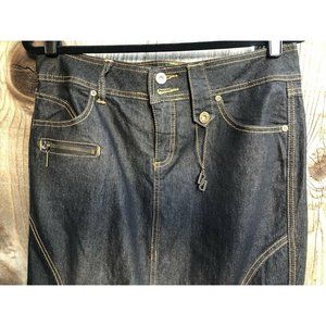 COPY - Bisou Bisou Long Denim Skirt (34") Modest …